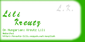 lili kreutz business card